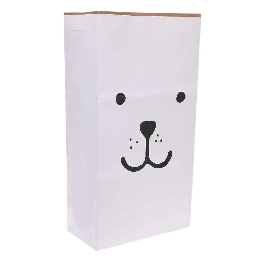 Bolsa Kraft Gigante Blanco con Negro